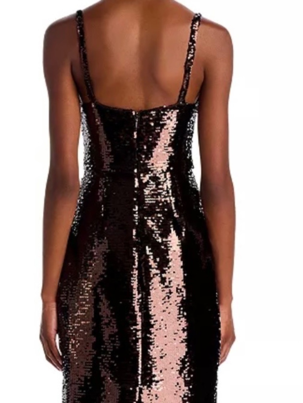 L'AGENCE Sequin Column Gown | Brown | Size 10 | Authentic